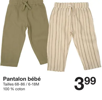 Offre: Pantalon bébé