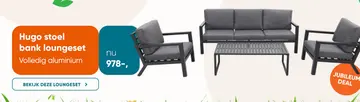 Aanbieding: Hugo stoel bank loungeset