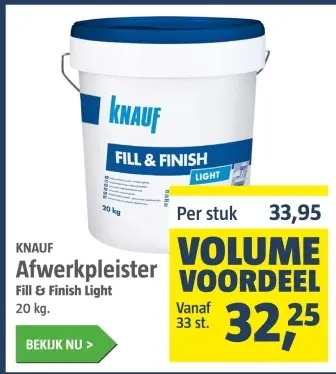 Aanbieding: Afwerkpleister