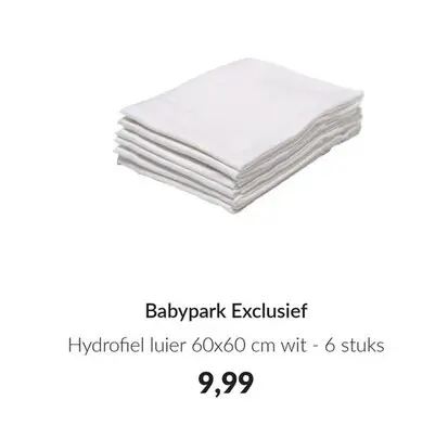 Aanbieding: Hydrofiel luier 60x60 cm wit