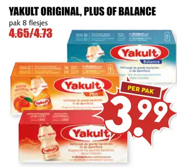 Aanbieding: Yakult original, plus of balance