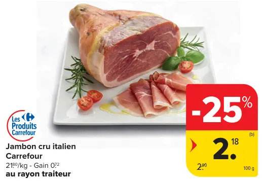 Offre: Jambon cru italien