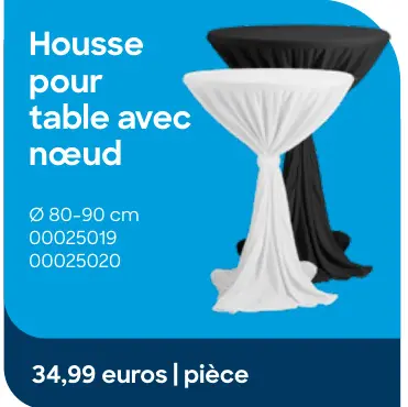 Offre: Housse pour table avec nœud