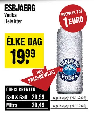 Aanbieding: Esbjaerg Vodka 100 cl