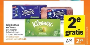 Aanbieding: Alle Kleenex en Tempo