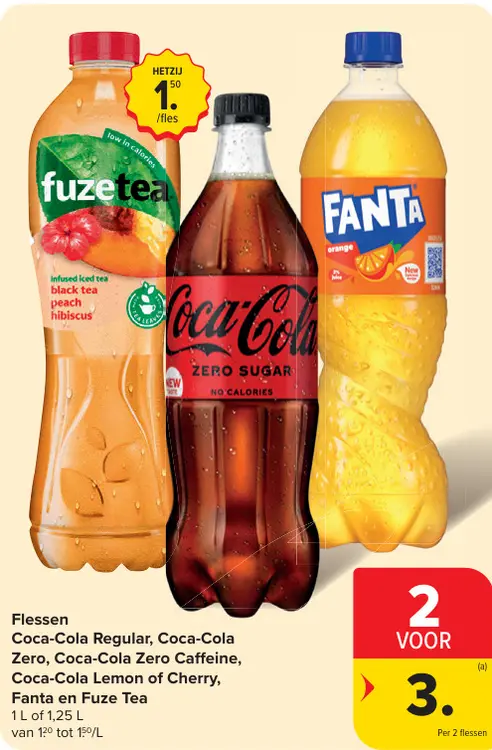 Promotie: Flessen frisdrank