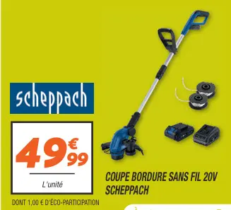 Offre: Coupe bordure sans fil 20v