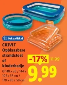 Aanbieding: Opblaasbare strandstoel of kinderbadje