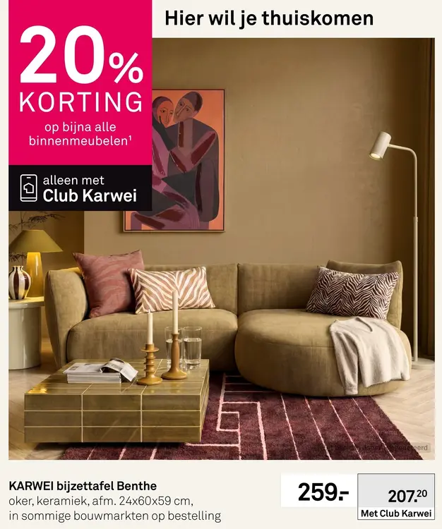 Aanbieding: KARWEI bijzettafel Benthe