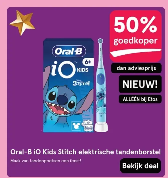 Aanbieding: Oral-B iO Kids Stitch elektrische tandenborst