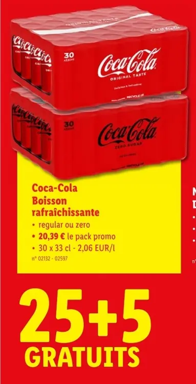 Offre: Boisson rafraîchissante