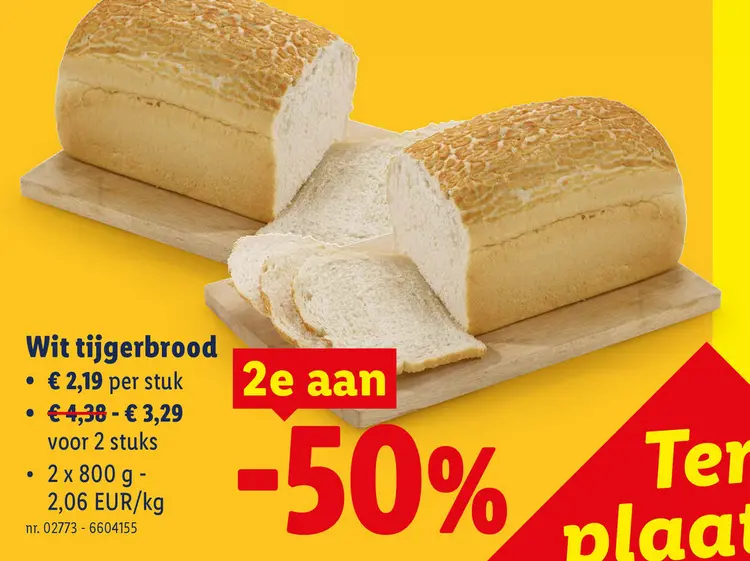 Promotie: Wit tijgerbrood