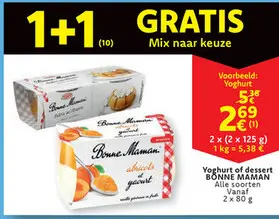 Aanbieding: Yoghurt of dessert BONNE MAMAN