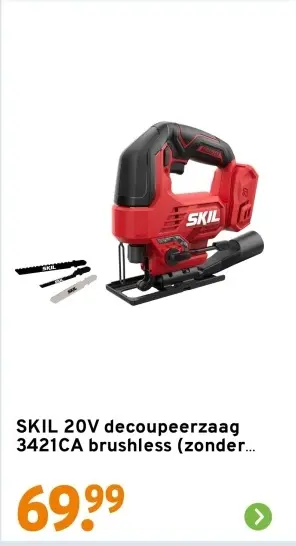 Aanbieding: 20V decoupeerzaag 3421CA brushless