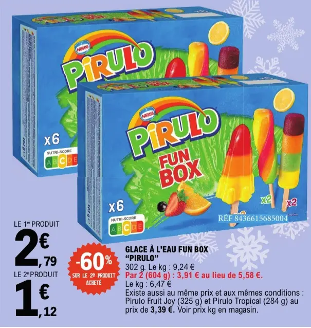 Offre: Glace à l'eau fun box "Pirulo"
