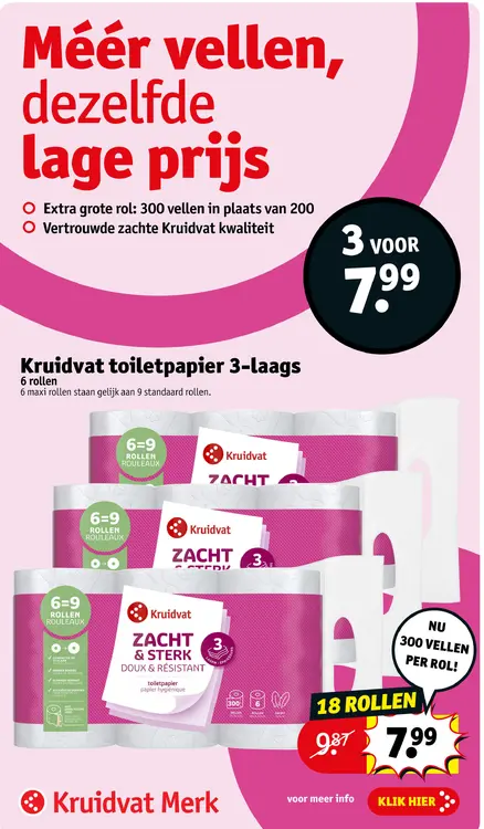 Promotie: Kruidvat toiletpapier 3-laags