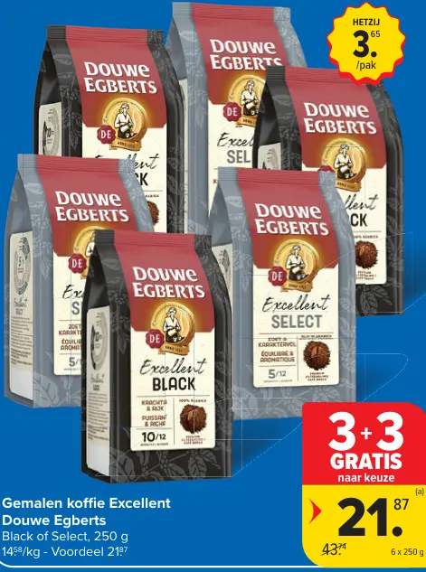Promotie: Gemalen koffie Excellent