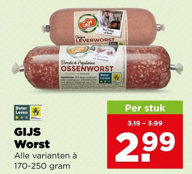 Aanbieding: GIJS Worst