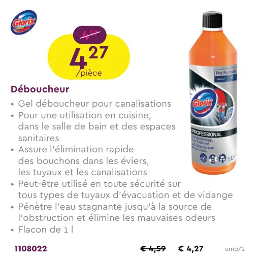 Offre: Déboucheur