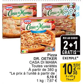 Offre: Pizza CASA DI MAMA Toutes variétés