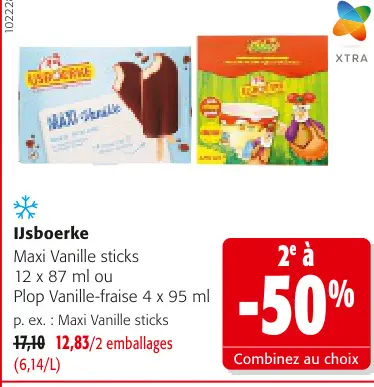 Offre: IJsboerke Maxi Vanille sticks