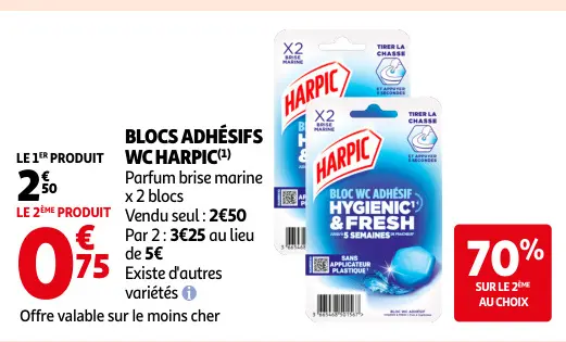 Offre: Blocs adhésifs wc 