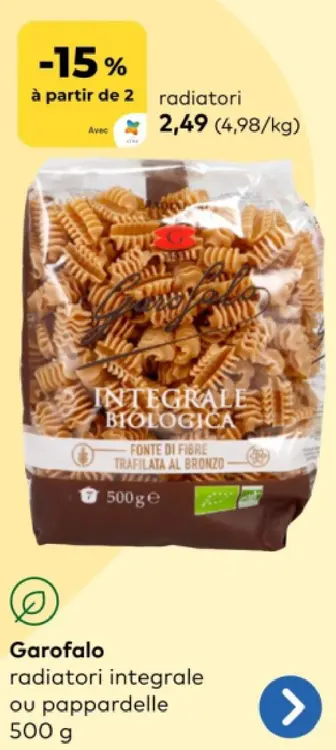 Offre: radiatori integrale ou pappardelle