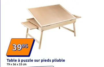 Offre: Table à puzzle sur pieds pliable