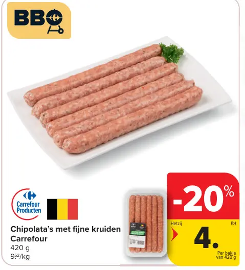 Promotie: Chipolata's met fijne kruiden