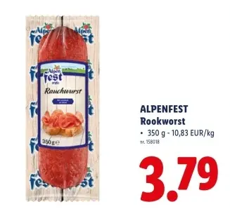 Promotie: Rookworst