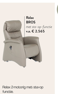 Aanbieding: Relax BROS met sta-op-functie