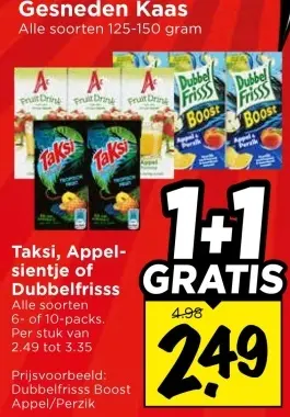 Aanbieding: Taksi, Appelsientje of Dubbelfrisss