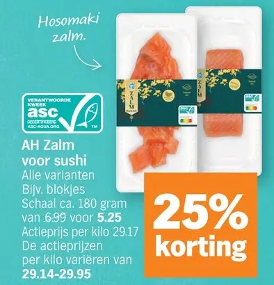 Promotie: Zalm voor sushi