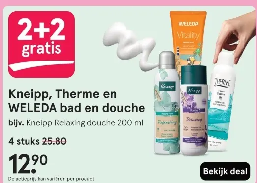 Aanbieding: Kneipp, Therme en WELEDA bad en douche