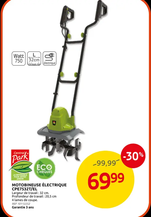 Offre: Motobineuse électrique cpe7532t/el