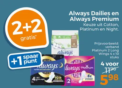 Aanbieding: Always Dailies en Always Premium