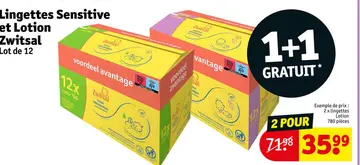 Offre: Lingettes Sensitive et Lotion Zwitsal