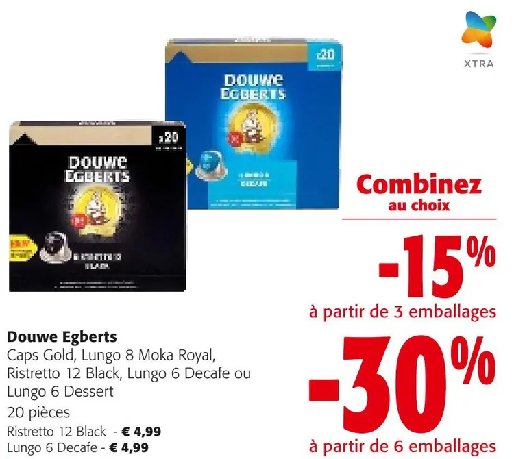Offre: Caps Gold, Lungo 8 Moka Royal, Ristretto 12 Black, Lungo 6 Decafe ou Lungo 6 Dessert