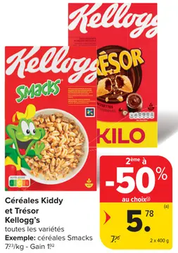 Offre: Céréales Kiddy et Trésor