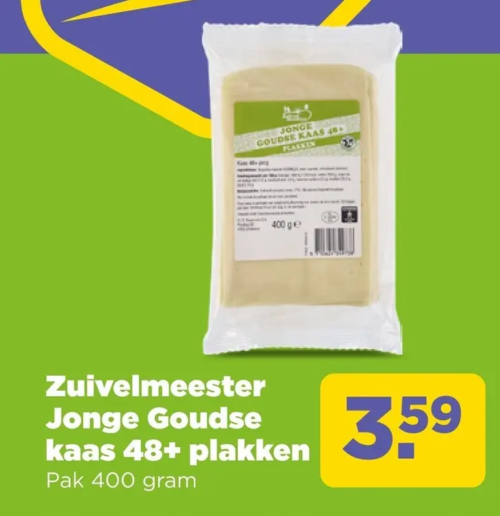 Aanbieding: Jonge Goudse kaas 48+ plakken