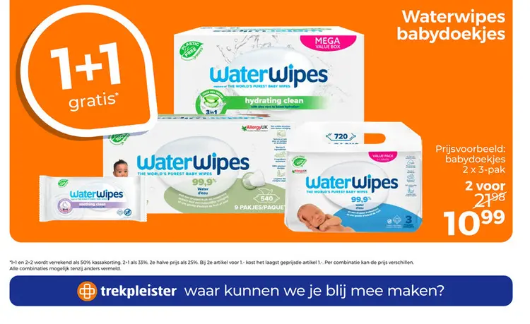 Aanbieding: Waterwipes babydoekjes
