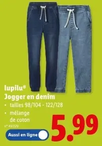 Offre: Jogger en denim