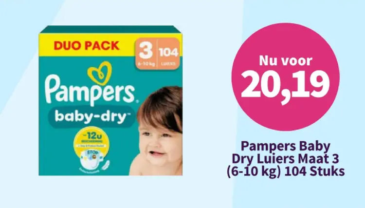 Promotie: Pampers Baby Dry Luiers Maat 3