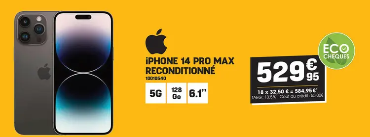 Offre: Iphone 14 pro max reconditionné