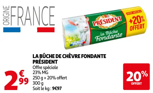 Promotie: La bûche de chèvre fondante