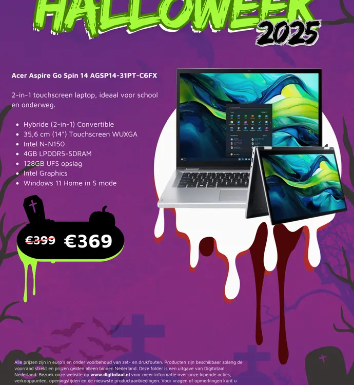 Aanbieding: Acer Aspire Go Spin 14 AGSP14-31PT-C6FX