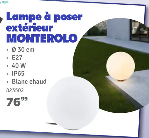 Offre: Lampe à poser extérieur MONTEROLO