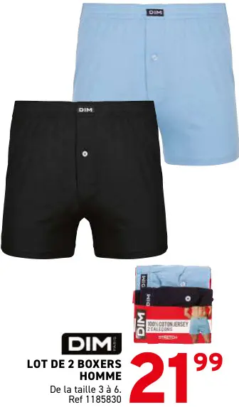 Offre: DIM Boxers homme