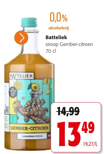 Promotie: siroop Gember-citroen