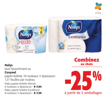 Offre: Nalys papier-toilette Absorb